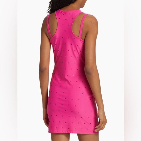 Versace Jeans Couture Crystal-Embellished Logo Minidress size S - Picture 4 of 15